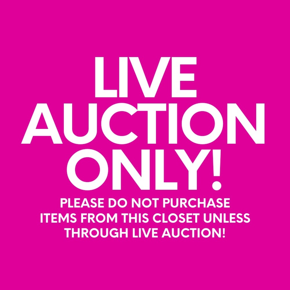THIS CLOSET DOES LIVE AUCTIONS ONLY!